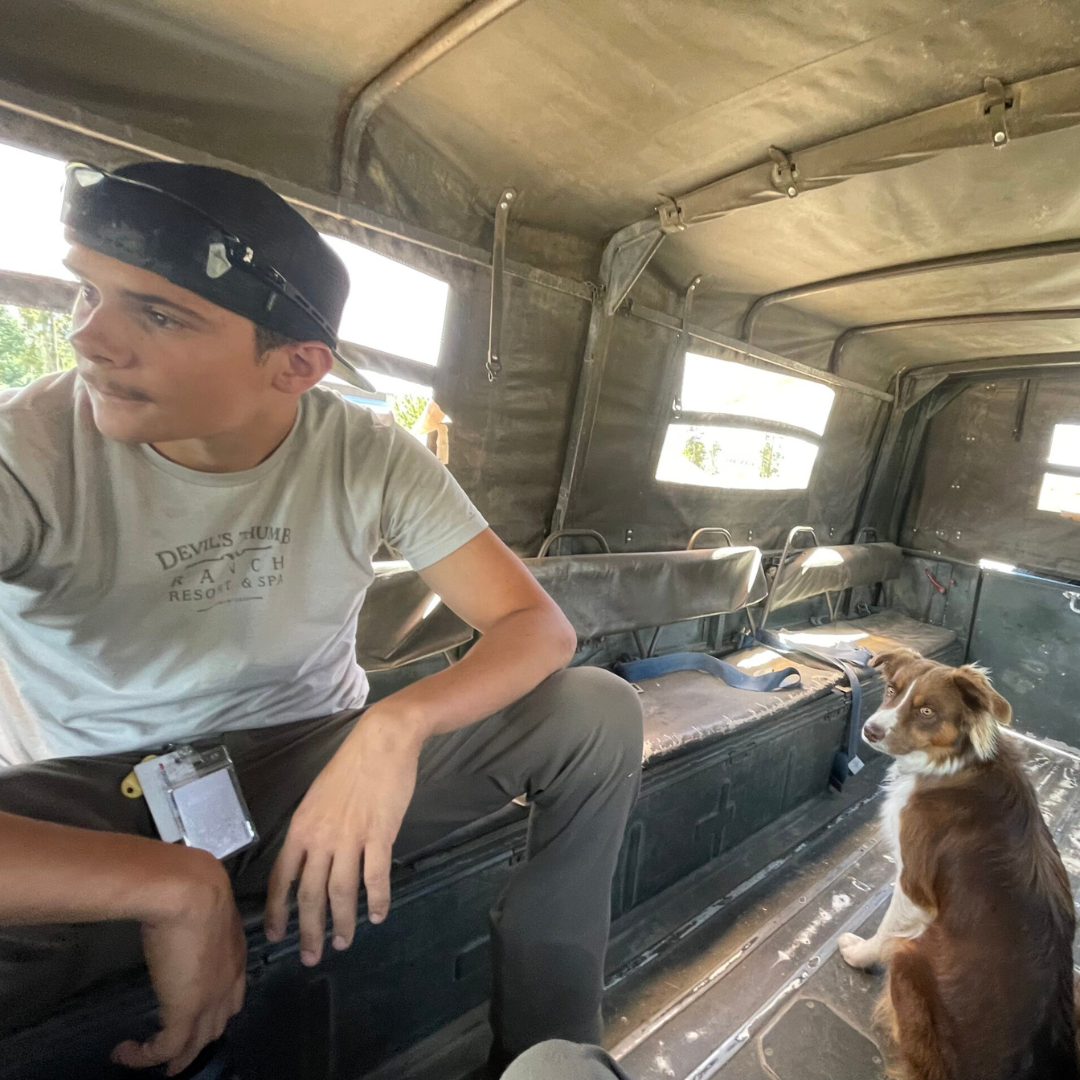 Teen learning life skills during their paid gap year while working at a mountain lodge