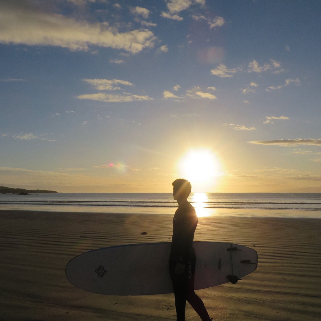 Parent that helped a graduating senior evaluate post-secondary options beyond college and now they're surfing.